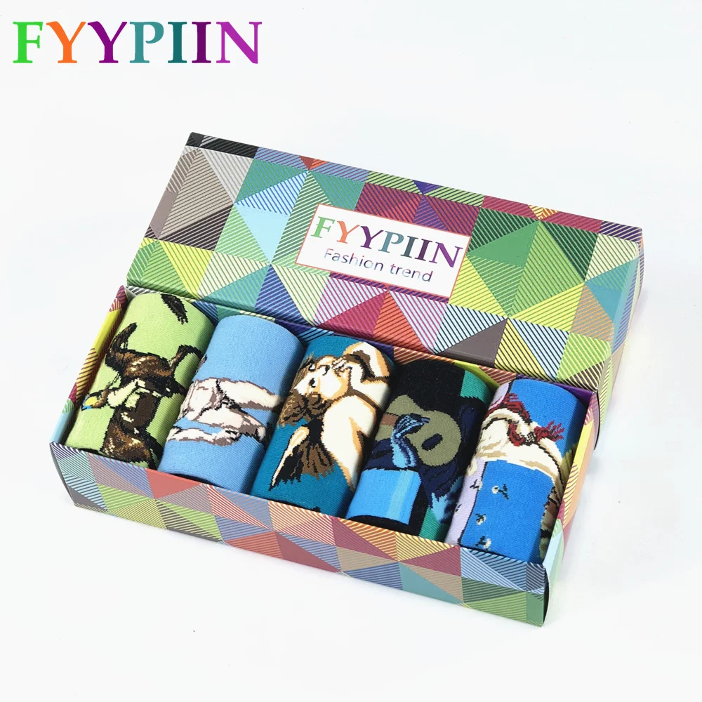 Happy Socks Limited Standard Casual 2020 New Men's funny Socks Gift Set Oil Painting Series Combed Cotton Novelty Men 5 Pairs
Happy Socks Limited Standard Casual 2020 New Men's funny Socks Gift Set Oil Painting Series Combed Cotton Novelty Men 5 Pairs