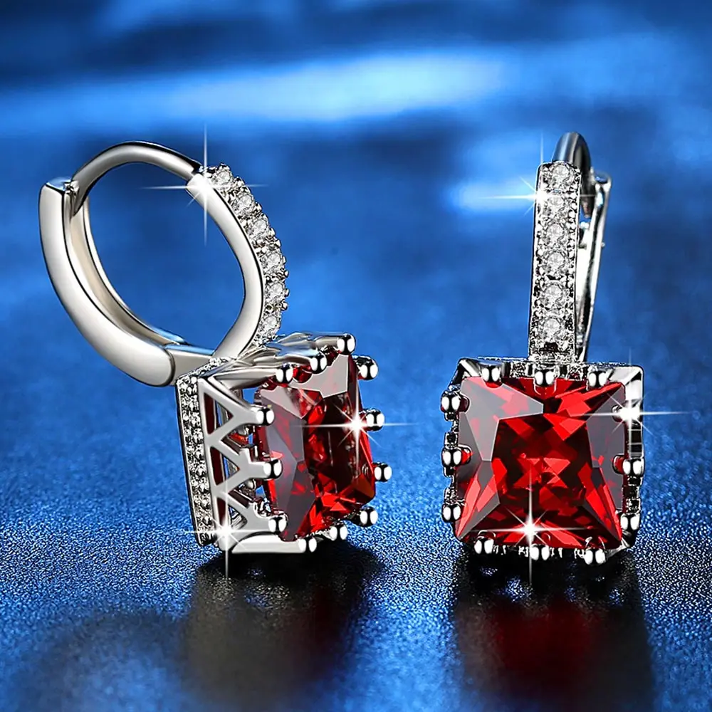 Women's Fashion Earrings Exquisite Square CZ Pendant Earrings 5 Color Zircon Earrings Female Personality Wild Jewelry
Women's Fashion Earrings Exquisite Square CZ Pendant Earrings 5 Color Zircon Earrings Female Personality Wild Jewelry