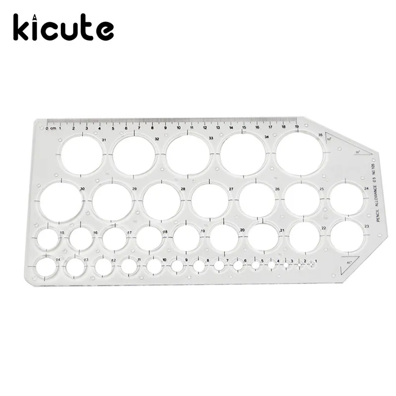 Уникальная пластиковая линейка для рисования Kicute шаблон математическая