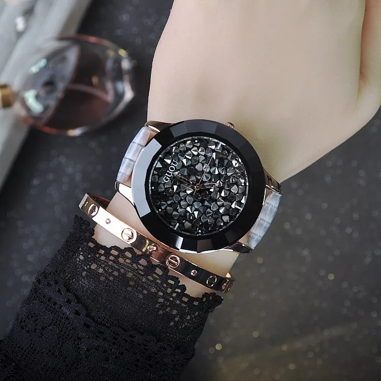 Fashion Guou Brand Women's Watch Rhinestone Diamond Genuine Leather Ladies Dress Wristwatch Clock Montre Femme Bayan Kol Saati
Fashion Guou Brand Women's Watch Rhinestone Diamond Genuine Leather Ladies Dress Wristwatch Clock Montre Femme Bayan Kol Saati