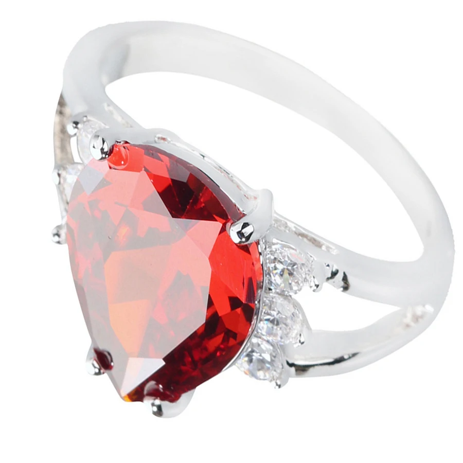 Pear Red Garnet 10*14mm Semi-precious Stone Sterling Silver AiMolies Ring Q0022R01
Pear Red Garnet 10*14mm Semi-precious Stone Sterling Silver AiMolies Ring Q0022R01
