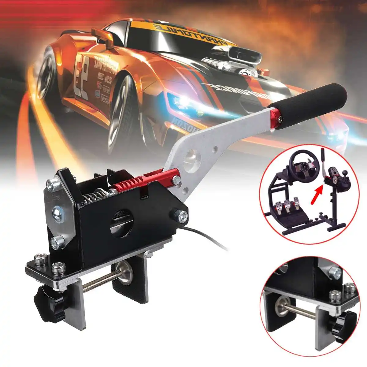 USB Ручной тормоз SIM PC Windows зажим для гоночных игр G25/27/29 T500 fanaecosw DIRT RALLY без
