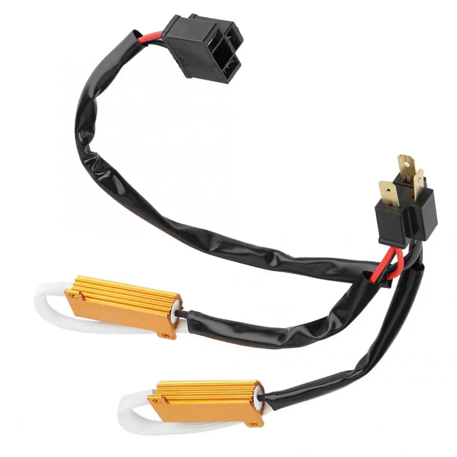 Decorative Lamp 2pcs LED Decoder Load Resistor Car Headlight Flashing Error Free Wiring Harness for H4 Car Accessories New
Decorative Lamp 2pcs LED Decoder Load Resistor Car Headlight Flashing Error Free Wiring Harness for H4 Car Accessories New