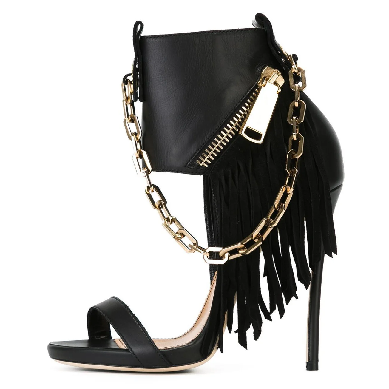 Sexy Women Peep toe Sandal Shoes in String Chain and Fringe Shoe with High Thin Heels Fashion Zipper For Casual Size 35-45
Sexy Women Peep toe Sandal Shoes in String Chain and Fringe Shoe with High Thin Heels Fashion Zipper For Casual Size 35-45