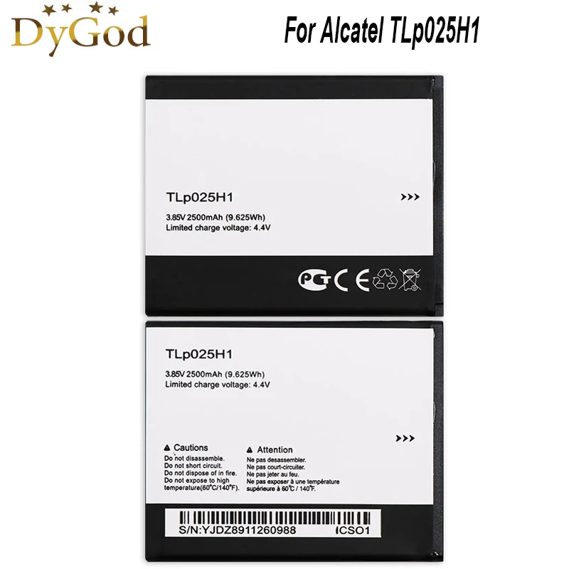DyGod 2500mAh TLp025H1 Battery for Alcatel OneTouch OT-5051X OT-5051D Pop 4 (5.0) TLp025H7 High Quality Mobile Phone Battery
DyGod 2500mAh TLp025H1 Battery for Alcatel OneTouch OT-5051X OT-5051D Pop 4 (5.0) TLp025H7 High Quality Mobile Phone Battery