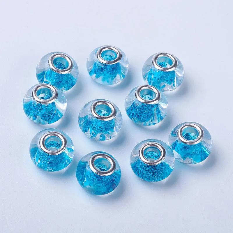 10pcs/lot European Glass Beads Large Hole Beads with Silver Color Brass Cores Rondelle 14x11mm for Jewelry Making Accessories
10pcs/lot European Glass Beads Large Hole Beads with Silver Color Brass Cores Rondelle 14x11mm for Jewelry Making Accessories