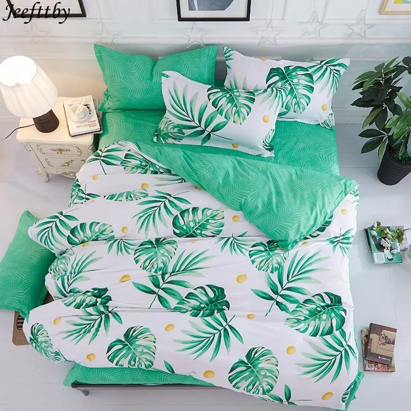 New Home Luxury Green Leaves Bedding Set 3/4pcs Duvet Cover Flat Bed Sheets +Pillowcase Queen Full Twin Child Adult Bedclothes
New Home Luxury Green Leaves Bedding Set 3/4pcs Duvet Cover Flat Bed Sheets +Pillowcase Queen Full Twin Child Adult Bedclothes