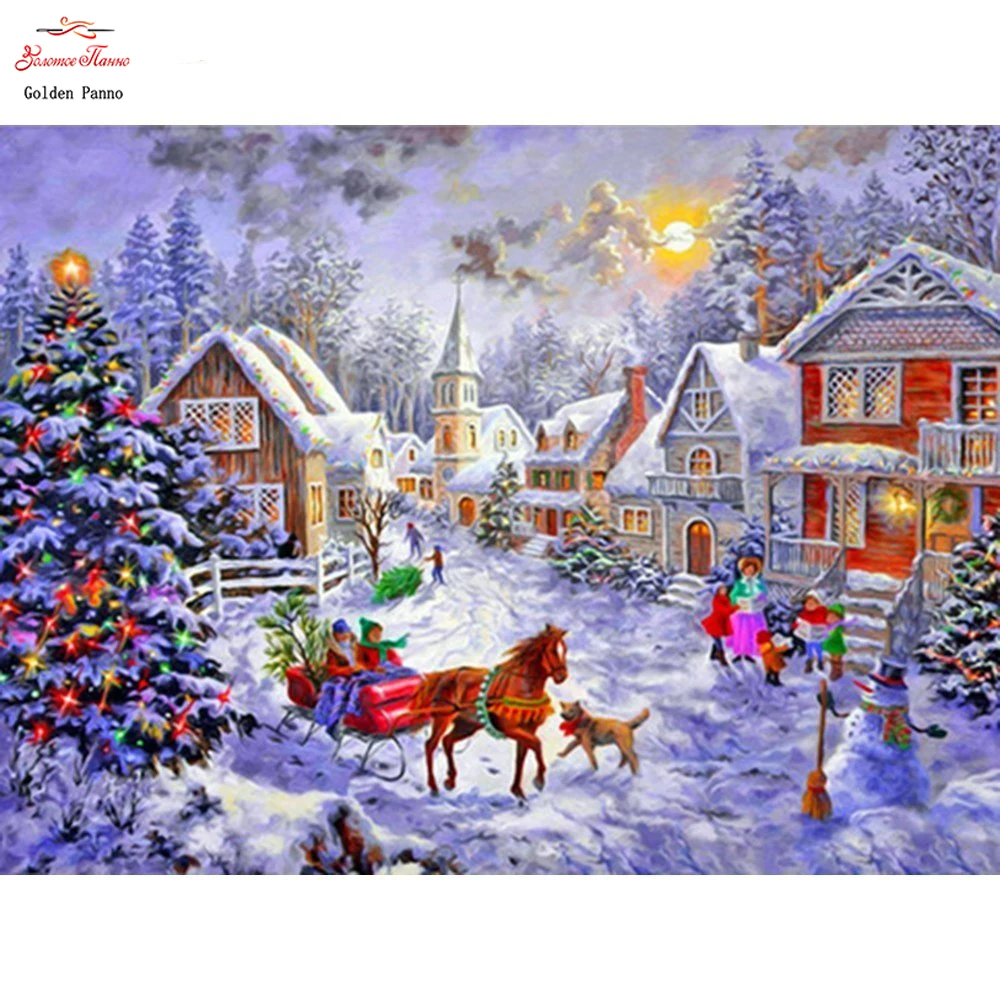 Golden panno DIY diamond painting landscape full square Christmas rhinestone diamond embroidery carriage home decoration
Golden panno DIY diamond painting landscape full square Christmas rhinestone diamond embroidery carriage home decoration