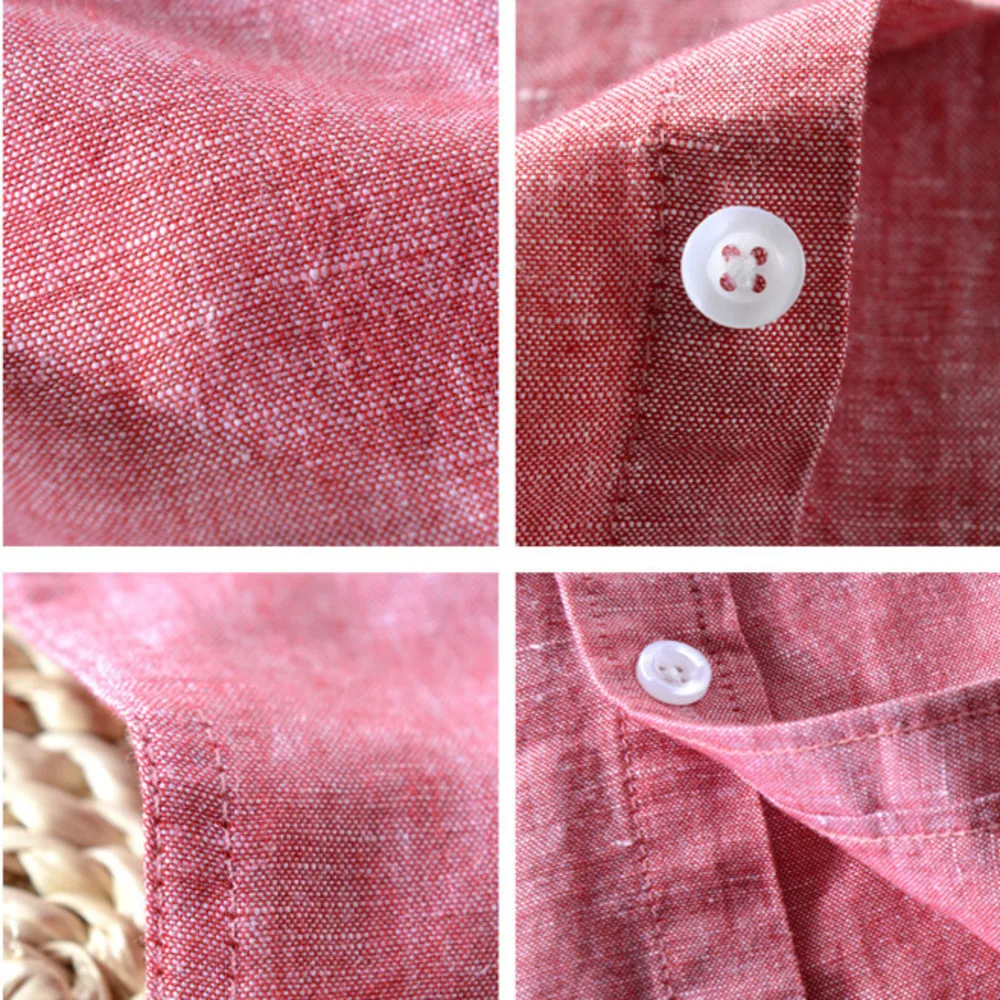 #4736 Summer 55% Linen Shirt Men Solid Color Stand Color Grey Red Blue Short Sleeve Casual Shirt For Man Thin Breathable
#4736 Summer 55% Linen Shirt Men Solid Color Stand Color Grey Red Blue Short Sleeve Casual Shirt For Man Thin Breathable