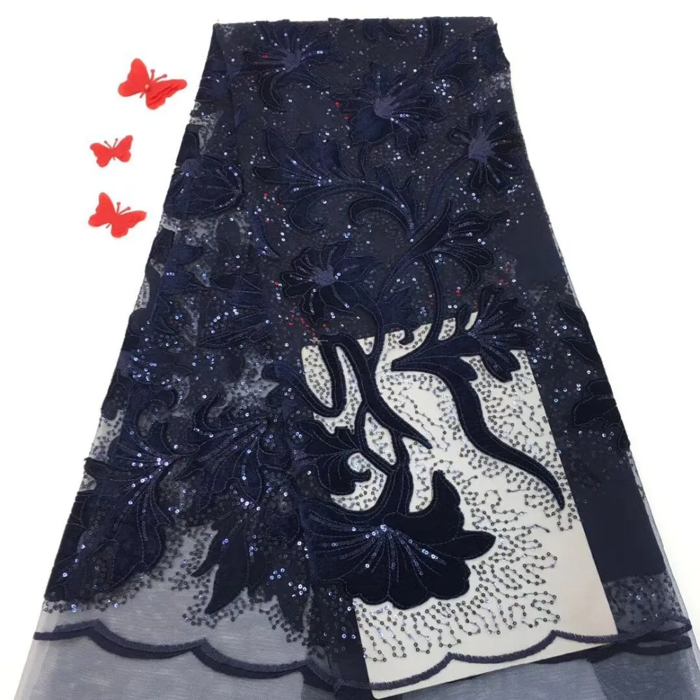 African velvet french net lace fabric with sequins high quality embroidered sequence Nigerian tulle lace fabrics for women dress
African velvet french net lace fabric with sequins high quality embroidered sequence Nigerian tulle lace fabrics for women dress