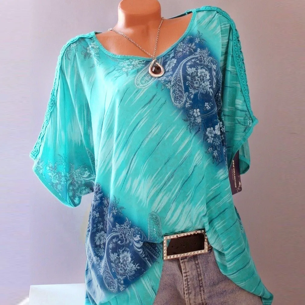 5XL Plus Size 2019 New Women Fashion Half Sleeve Chiffon Floral Tops Blouses Summer Casual Shirts Blusas
5XL Plus Size 2019 New Women Fashion Half Sleeve Chiffon Floral Tops Blouses Summer Casual Shirts Blusas