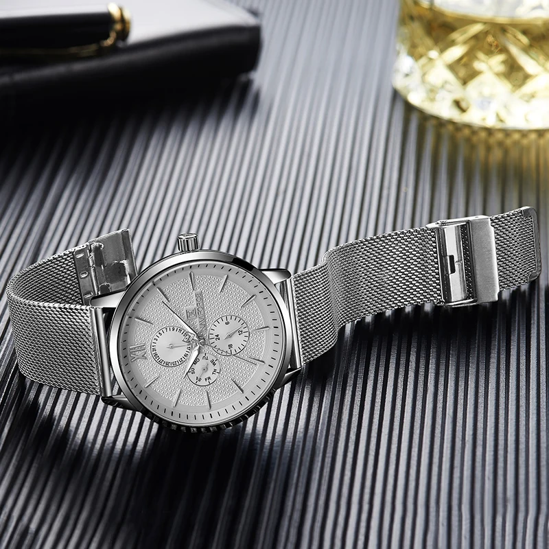 Men's Analog Quartz Wrist Watch NAVIFORCE Top Brand Luxury Waterproof Ultra Thin Clock Male Full Steel Casual Men Sports Watches
Men's Analog Quartz Wrist Watch NAVIFORCE Top Brand Luxury Waterproof Ultra Thin Clock Male Full Steel Casual Men Sports Watches