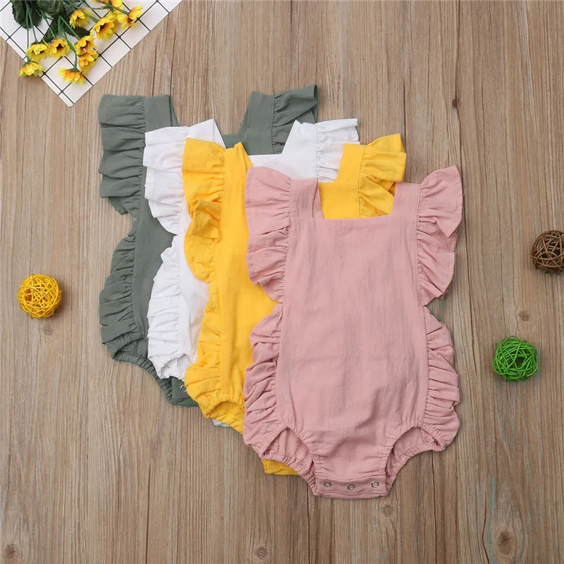 Newborn Baby Girls Sleeveless Ruffles Backless Romper Casual Jumpsuit Clothes Outfits Summer Infant Girls Holiday Sunsuit 0-24M
Newborn Baby Girls Sleeveless Ruffles Backless Romper Casual Jumpsuit Clothes Outfits Summer Infant Girls Holiday Sunsuit 0-24M