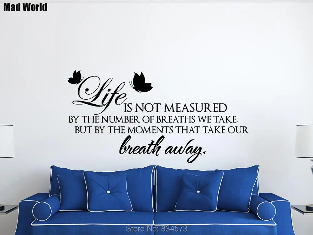 Mad World-Family Life Is Not Measured Quote Wall Art Stickers Wall Decals Home DIY Decoration Removable Room Decor Wall Stickers
Mad World-Family Life Is Not Measured Quote Wall Art Stickers Wall Decals Home DIY Decoration Removable Room Decor Wall Stickers