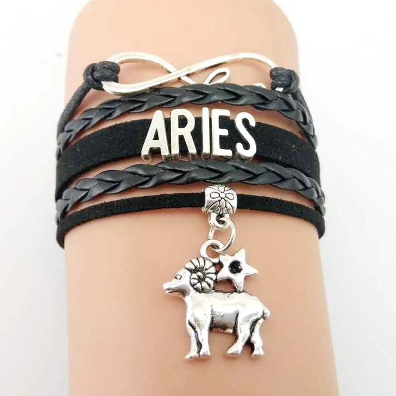 12 Constellation Zodiac Sign Black Braided Leather Bracelet Cancer Leo Virgo Libra Woven Strand Jewelry Punk Men Bracelets
12 Constellation Zodiac Sign Black Braided Leather Bracelet Cancer Leo Virgo Libra Woven Strand Jewelry Punk Men Bracelets