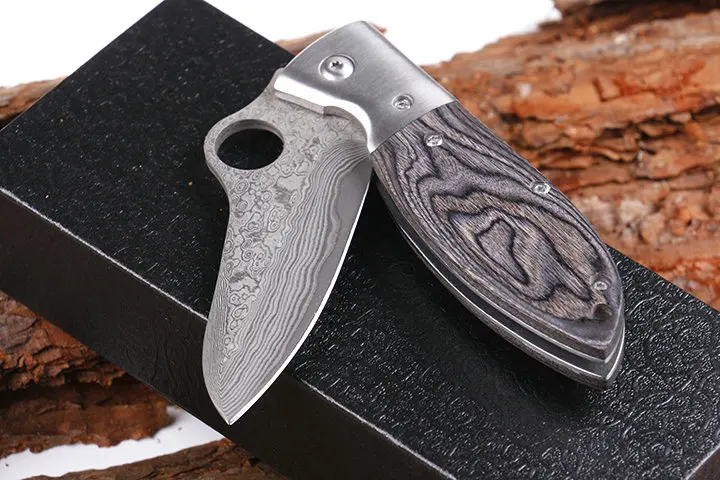 VG10 Damascus laser colored wooden handle Pocket Knife fruit sushi knife clip unique steel chef famous
VG10 Damascus laser colored wooden handle Pocket Knife fruit sushi knife clip unique steel chef famous