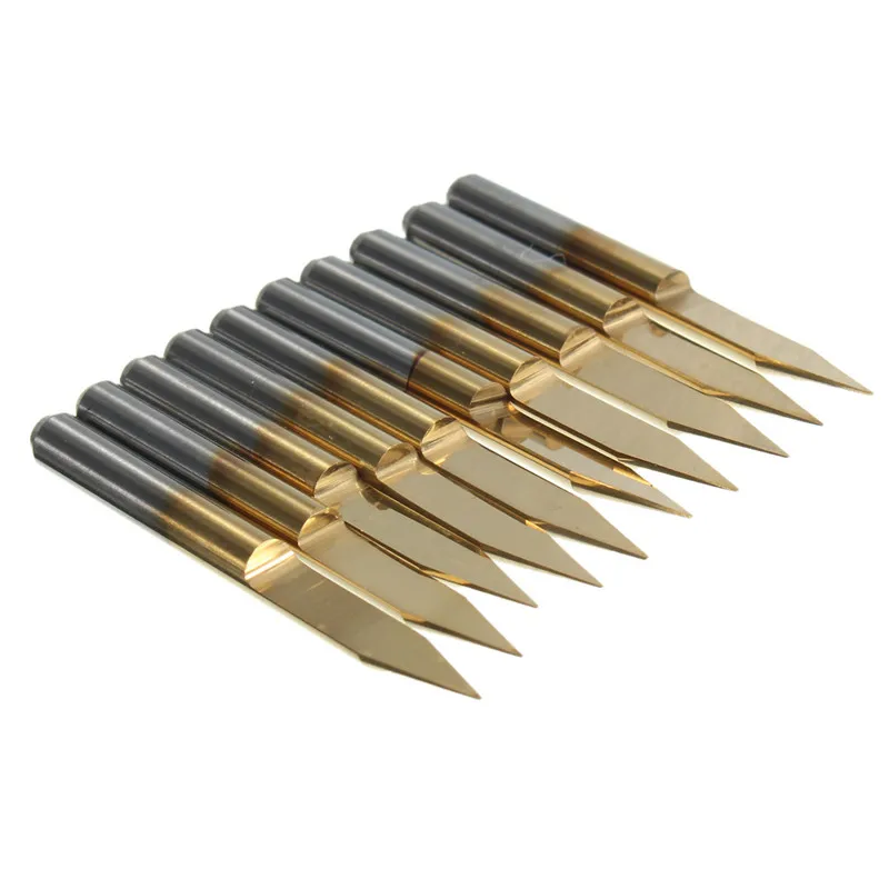 10Pcs 30Degree 30mm Titanium Milling Cutters Coated Carbide PCB Engraving CNC Cutter Bit Router Tool 0.2mm Tip End Mill Cutter
10Pcs 30Degree 30mm Titanium Milling Cutters Coated Carbide PCB Engraving CNC Cutter Bit Router Tool 0.2mm Tip End Mill Cutter