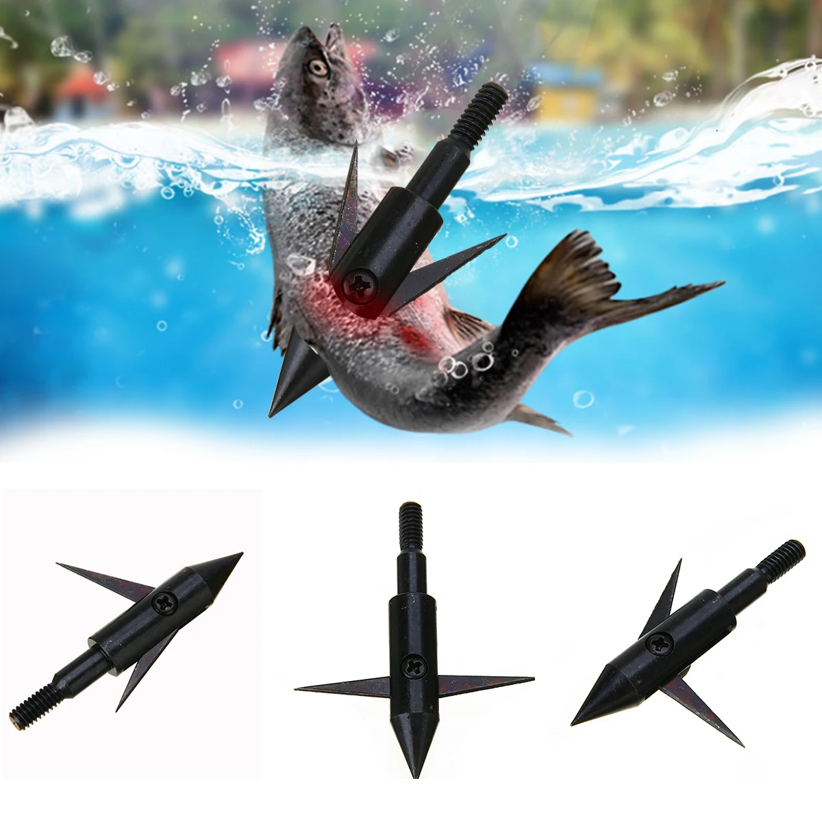 3Pcs Archery Arrowhead Points Fishing Arrowheads Bowfishing Broadheads Tips Arrow Tips Black Steel Points Fishing Accessory
3Pcs Archery Arrowhead Points Fishing Arrowheads Bowfishing Broadheads Tips Arrow Tips Black Steel Points Fishing Accessory