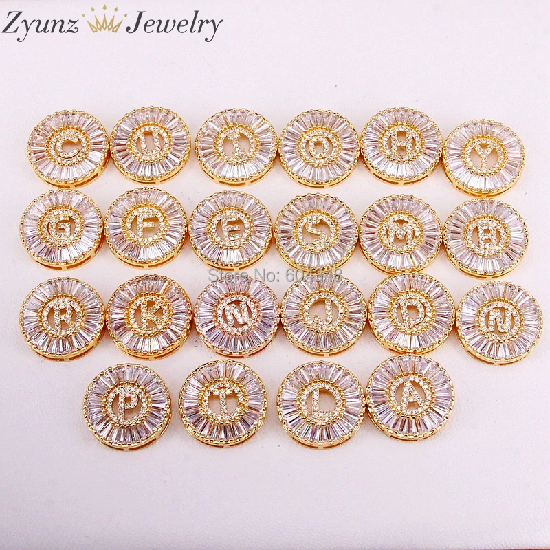 ZYZ184-1765 DIY 26 Alphabet Letter Beads for Jewelry Making Copper CZ Zirocn A-Z Initial Charms Beads Accessories
ZYZ184-1765 DIY 26 Alphabet Letter Beads for Jewelry Making Copper CZ Zirocn A-Z Initial Charms Beads Accessories