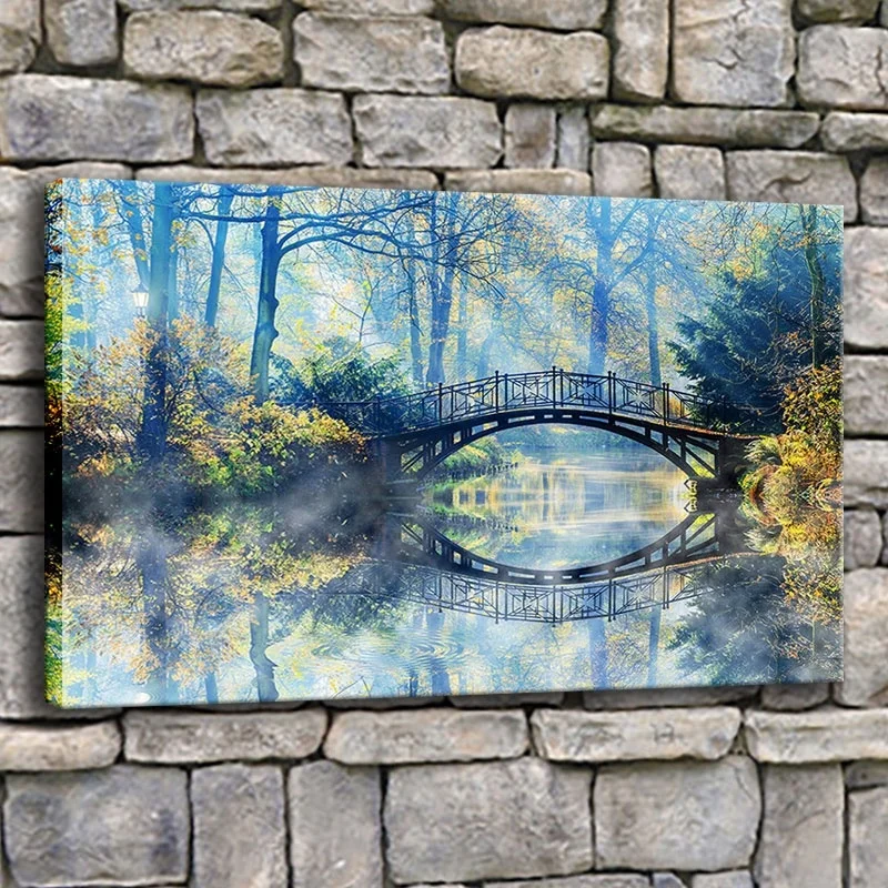 Canvas Picture Wall Art 1 Piece Autumn Fog Nature Bridge Painting Print Type Home Decor Living Room Forest Parks River Poster
Canvas Picture Wall Art 1 Piece Autumn Fog Nature Bridge Painting Print Type Home Decor Living Room Forest Parks River Poster