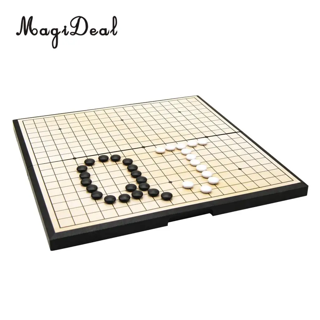 MagiDeal Magnetic Go Game Set with Single Convex Magnetic Plastic Stones Set Go Board for Outdoor Camping Hiking Travell Access
MagiDeal Magnetic Go Game Set with Single Convex Magnetic Plastic Stones Set Go Board for Outdoor Camping Hiking Travell Access
