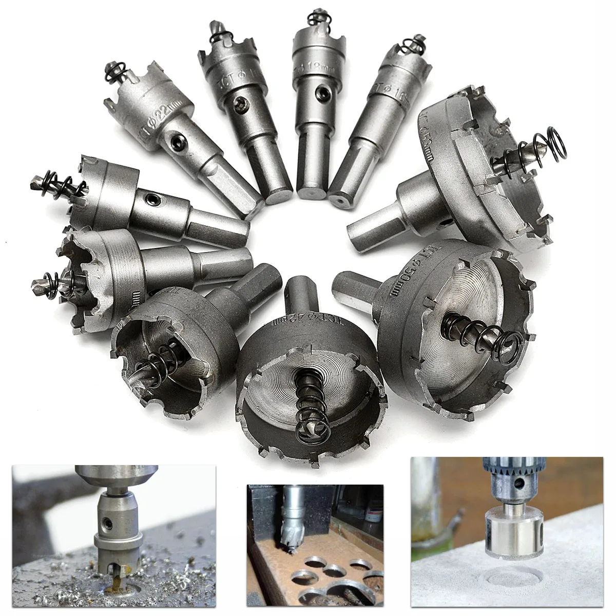 1Pcs Carbide Tip HSS Drill Bit Saw Set Metal Wood Drilling Hole Cut Tool For Installing Locks 16/17/19/20/21/22/23/25/28/32/50mm
1Pcs Carbide Tip HSS Drill Bit Saw Set Metal Wood Drilling Hole Cut Tool For Installing Locks 16/17/19/20/21/22/23/25/28/32/50mm