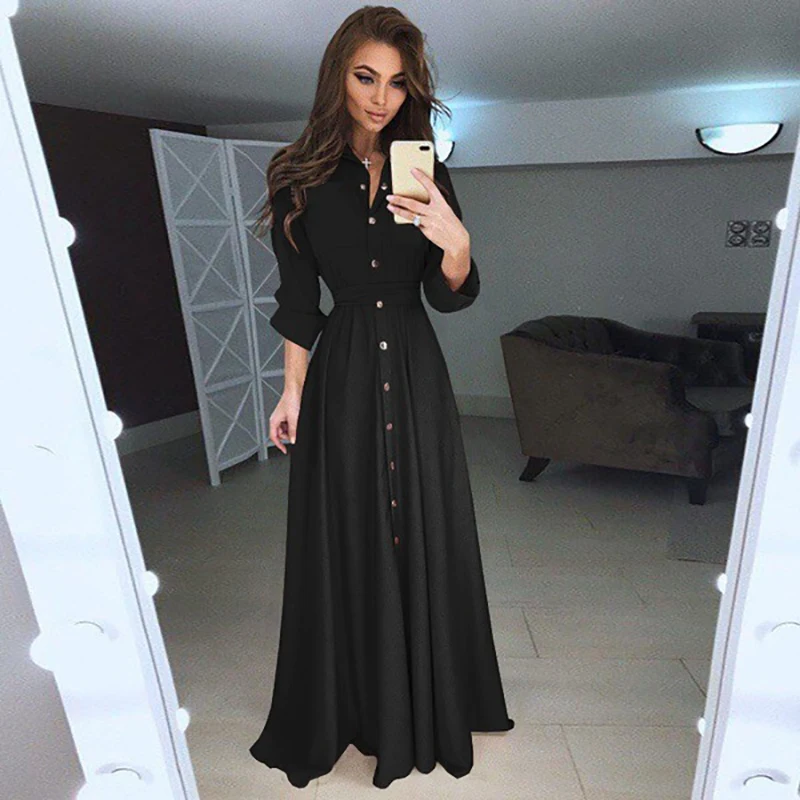 Autumn Winter Women Bodycon Dress Vintage Black Shirt Dresses Elegant Long Maxi Party Dress Plus Size Vestidos Ukraine Clothes
Autumn Winter Women Bodycon Dress Vintage Black Shirt Dresses Elegant Long Maxi Party Dress Plus Size Vestidos Ukraine Clothes