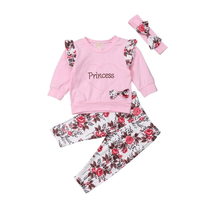 3Pcs Winter Baby Girl Set Baby Girls Floral Clothes Bow T-shirts Tops Pants Headbands Girls Cotton Clothes Infant Costume 0-24M
3Pcs Winter Baby Girl Set Baby Girls Floral Clothes Bow T-shirts Tops Pants Headbands Girls Cotton Clothes Infant Costume 0-24M