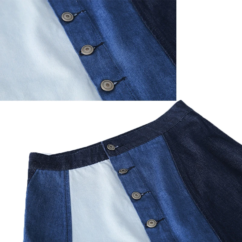 Plus Size Mini Skirts Womens Clothes 2021 Irregular Contrast Color Button Denim High Waist Patchwork A-line Summer Asymmetrical
Plus Size Mini Skirts Womens Clothes 2021 Irregular Contrast Color Button Denim High Waist Patchwork A-line Summer Asymmetrical