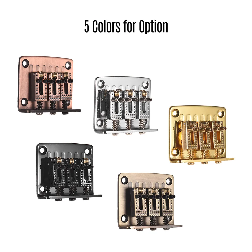 3-String Hardtail Guitar Bridge Fixed 3-Saddle Bridges with Screws and Wrench Replacement Parts for Ukulele Electric Guitars
3-String Hardtail Guitar Bridge Fixed 3-Saddle Bridges with Screws and Wrench Replacement Parts for Ukulele Electric Guitars