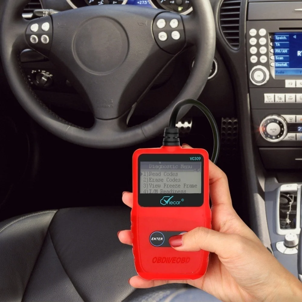 VC309 OBDII/EOBD Code Reader Car Diagnostic Universal OBD2 Scanner Portable Auto Diagnostic Tool with Dictionary for DTCs Lookup
VC309 OBDII/EOBD Code Reader Car Diagnostic Universal OBD2 Scanner Portable Auto Diagnostic Tool with Dictionary for DTCs Lookup