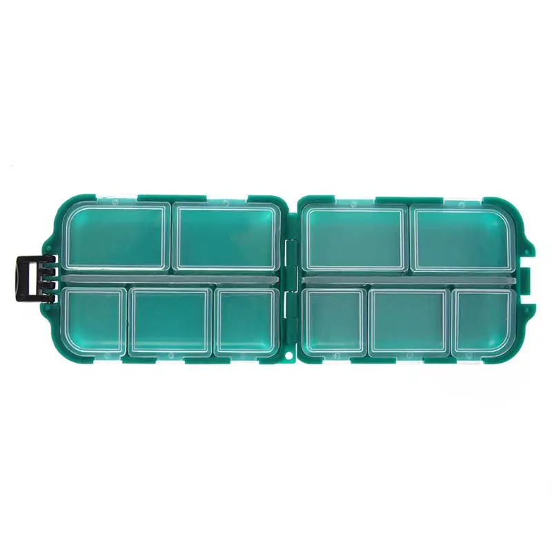 10 Fishing Lure Compartments Storage Case Box Plastic Fish Spoon Hook Bait Tackle Pesca Isca Fishhook | Спорт и развлечения