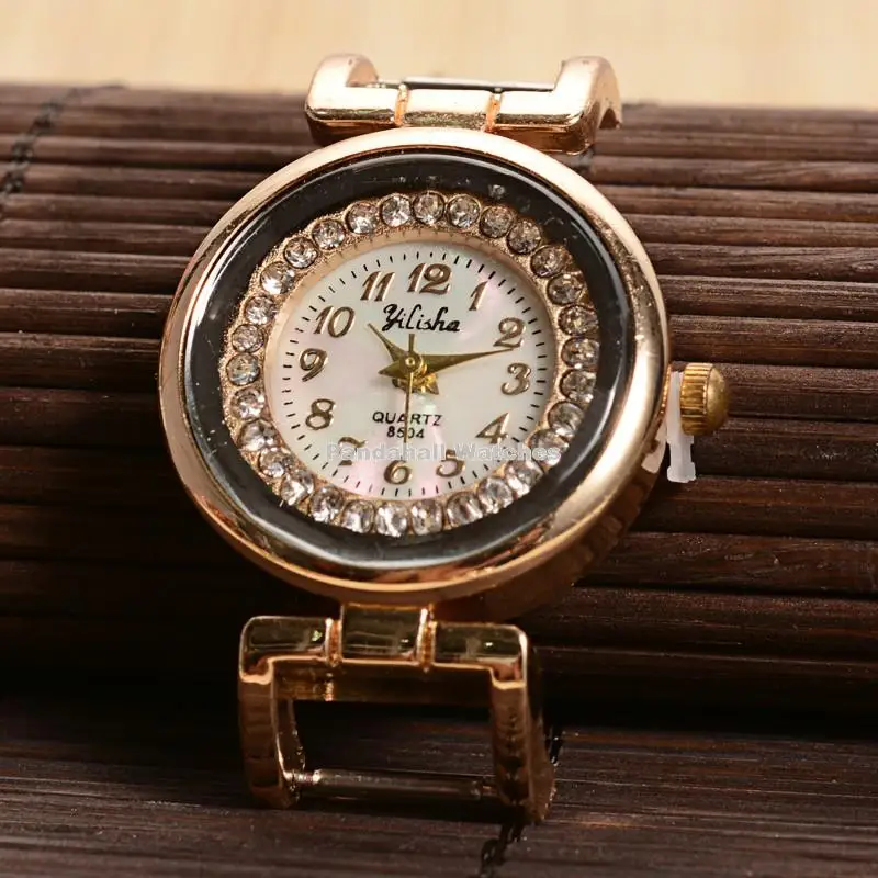 Golden Tone Flat Round Alloy Rhinestone Quartz Watch Heads, with Stainless Steel Back, 40.5x27.5x8mm, Watch Face size:22mm, 10x4
Golden Tone Flat Round Alloy Rhinestone Quartz Watch Heads, with Stainless Steel Back, 40.5x27.5x8mm, Watch Face size:22mm, 10x4