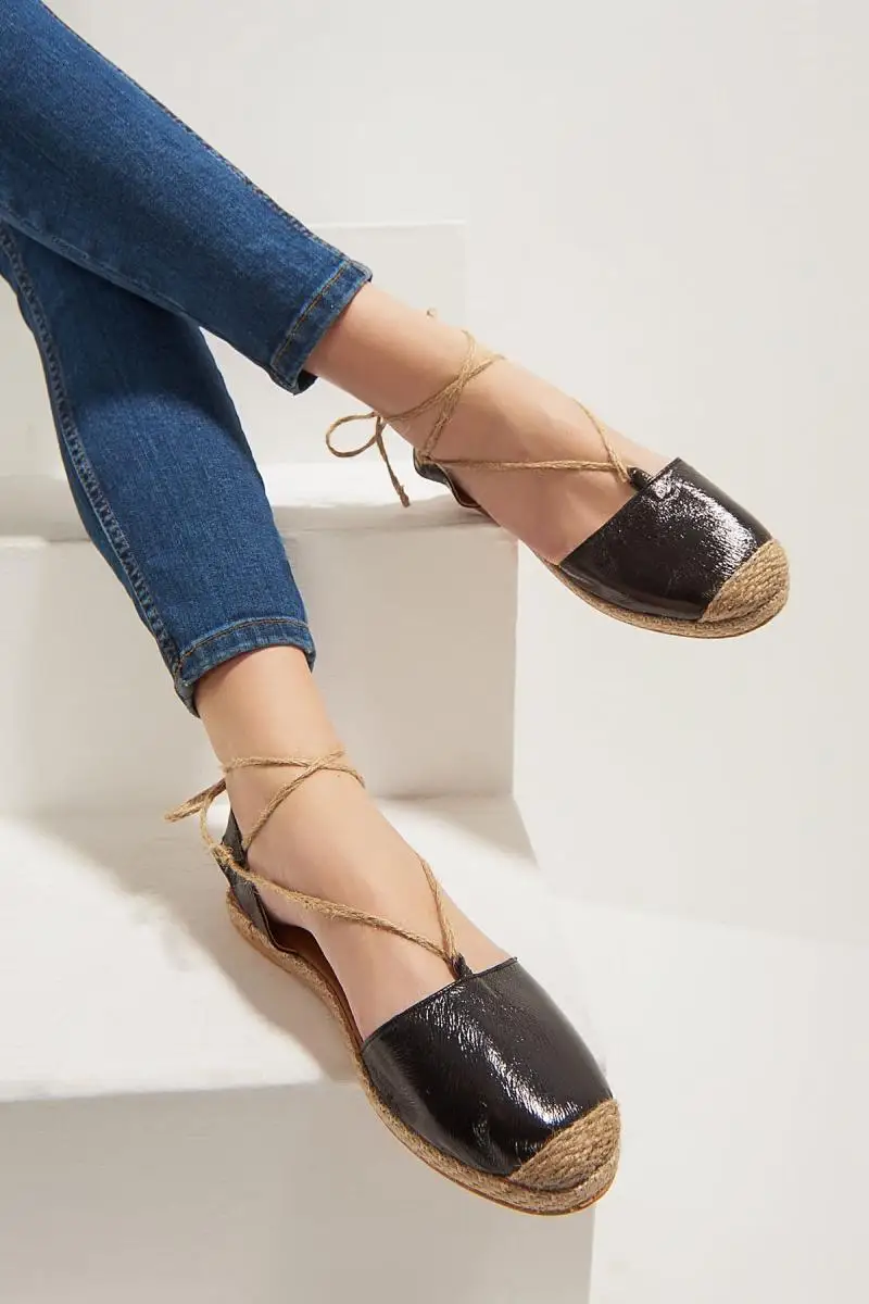 Бэмби черные женские Espadril F0395082036 | Обувь
