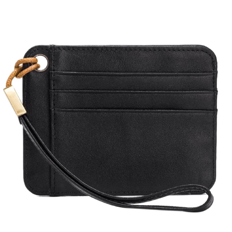BULLCAPTAIN Genuine Leather Card Holder Credit Cart Wallet Mini Slim Case Unisex Business ID Holders Coin | Багаж и сумки