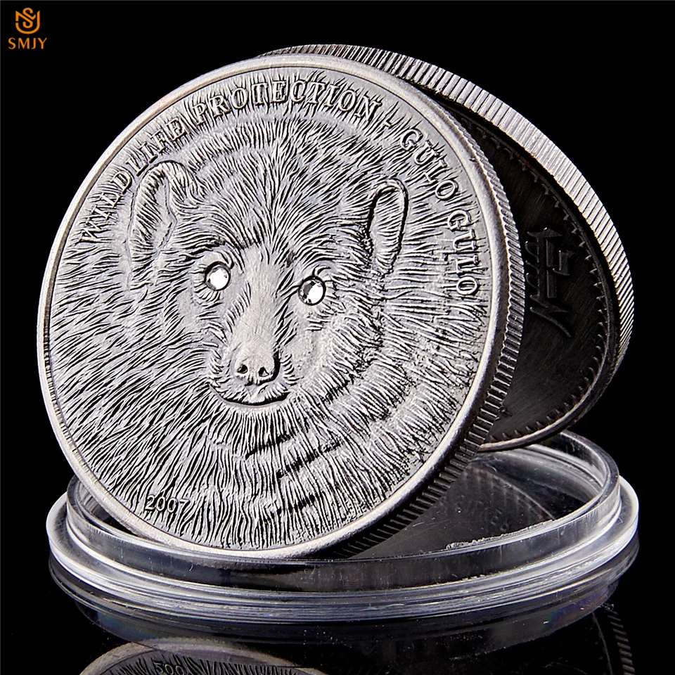 2007 Endangered Wild Protected Animals 500 Togrog Gulo Gulo Animals Mongolian Silver White Souvenir Coin Collection
2007 Endangered Wild Protected Animals 500 Togrog Gulo Gulo Animals Mongolian Silver White Souvenir Coin Collection