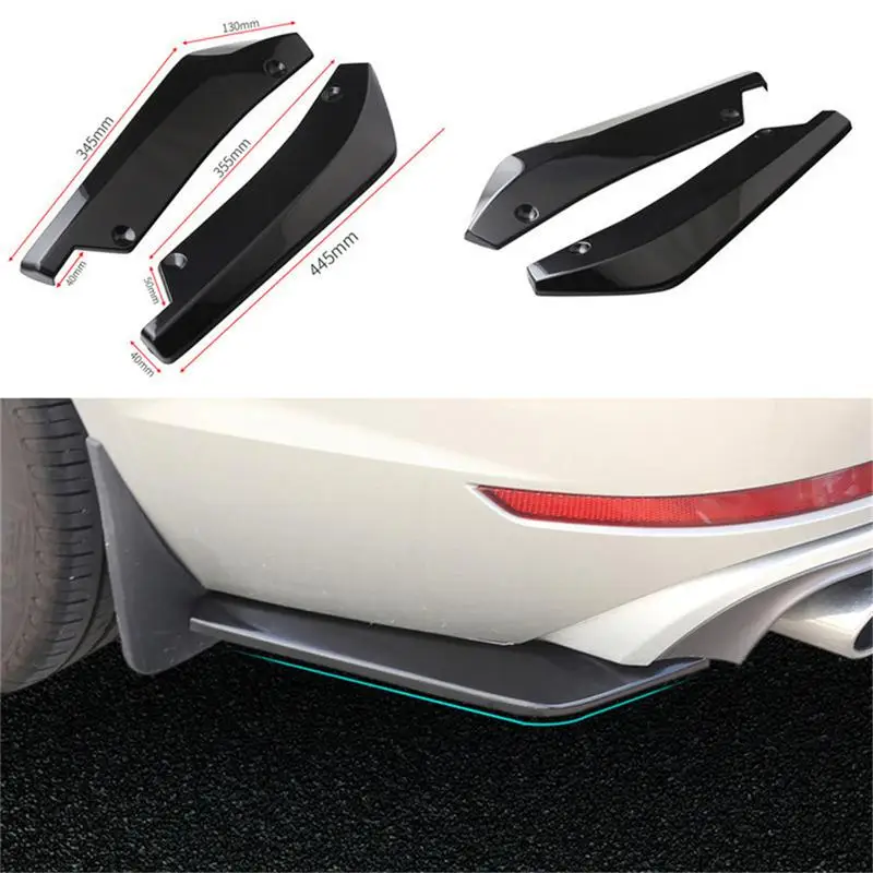 2PC Rear Bumper Spoiler Canards Diffuser Car Side Fin Scratch Protector Black Rear Lip Wrap Angle Splitters Modification
2PC Rear Bumper Spoiler Canards Diffuser Car Side Fin Scratch Protector Black Rear Lip Wrap Angle Splitters Modification