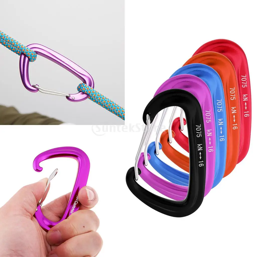 5pcs Carabiners 16KN Aluminium Wiregate Carabiners Lightweight Clips for Hammock Camping Swing Yoga
5pcs Carabiners 16KN Aluminium Wiregate Carabiners Lightweight Clips for Hammock Camping Swing Yoga