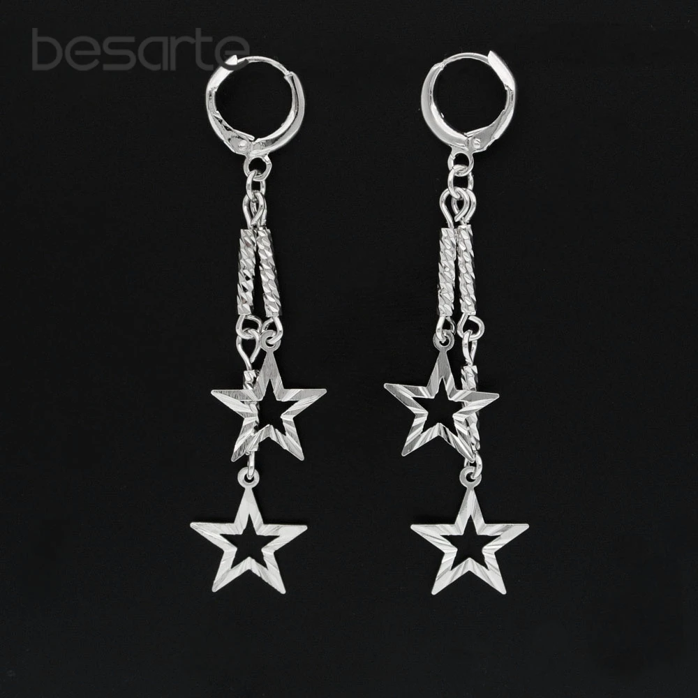 Фото Женские Висячие серьги Pentacle Boucles D'oreilles Pendientes Flecos Orecchini Donna ohringe Kupe Oorbellen