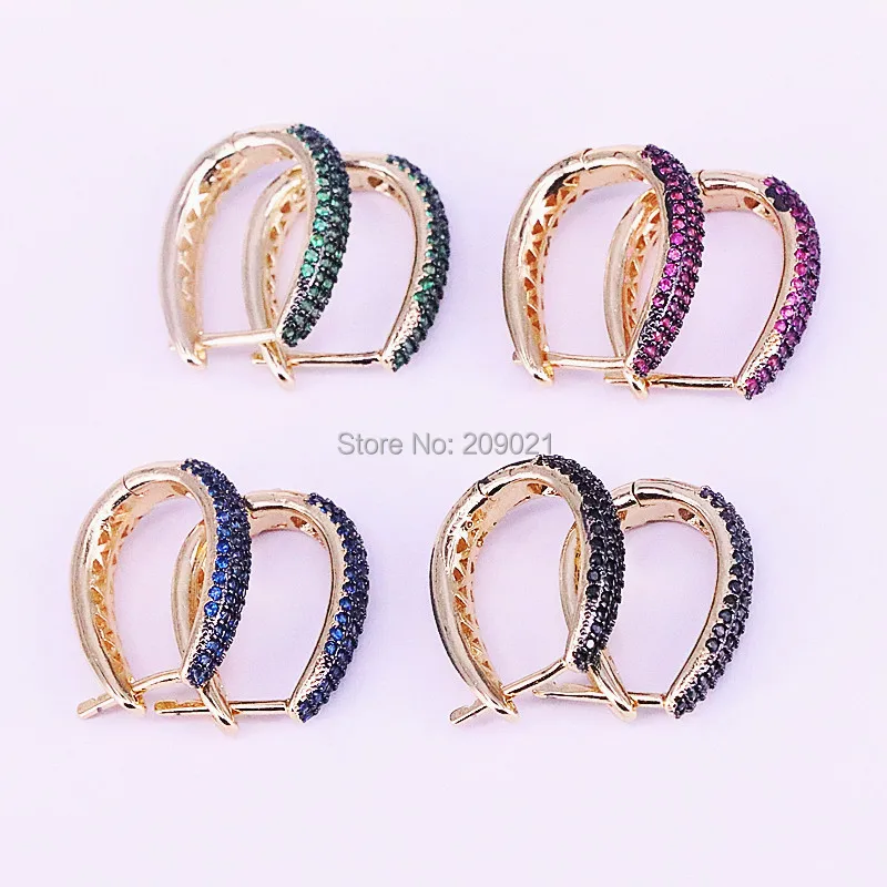 5Pairs High Quality Fashion Paved CZ cubic zirconia Mix Color U Shape Hoop Earrings For Womens Luxury Jewelry
5Pairs High Quality Fashion Paved CZ cubic zirconia Mix Color U Shape Hoop Earrings For Womens Luxury Jewelry