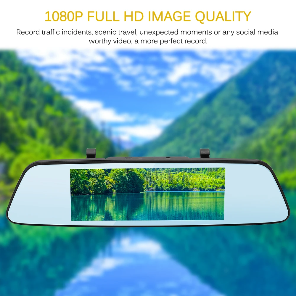 7'' Touch Screen Mirror HD 1080p Car Dash Camera With 5.5 M Cable Auto Camera Dual Lens Mirror Dash Cam 160Ultra Wide Angle
7'' Touch Screen Mirror HD 1080p Car Dash Camera With 5.5 M Cable Auto Camera Dual Lens Mirror Dash Cam 160Ultra Wide Angle