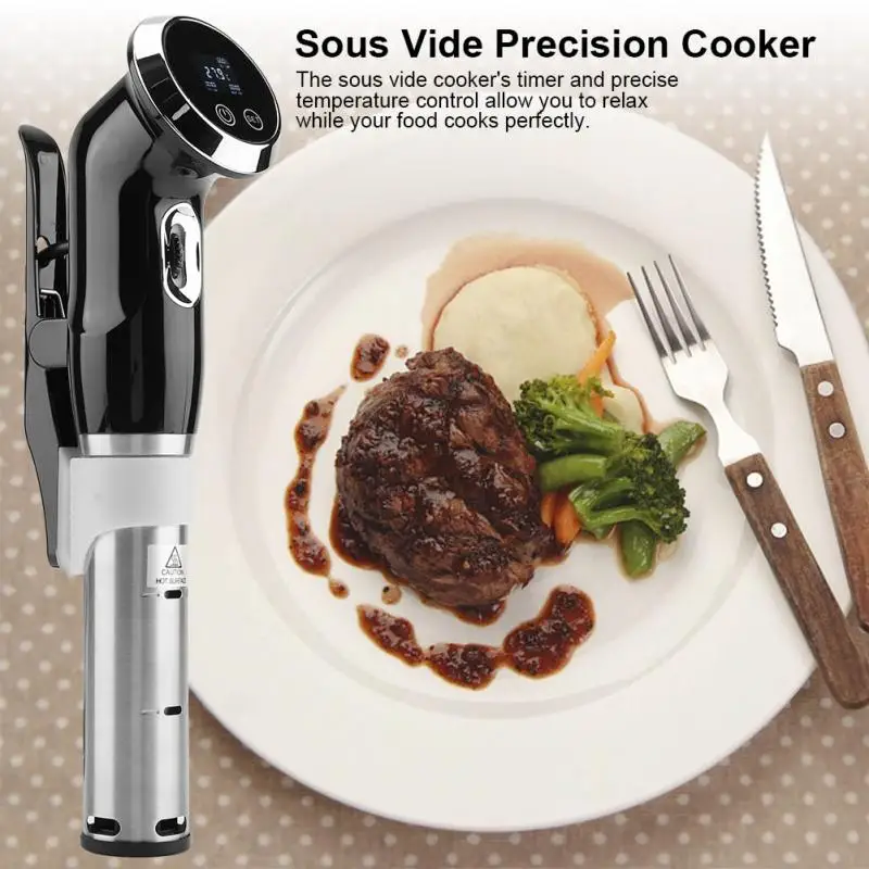 1500W Sous Vide Immersion Circulator Vacuum Slow Cooker Low Temperature Vacuum Slow Cook Steak Machine Sous Vide Cooker
1500W Sous Vide Immersion Circulator Vacuum Slow Cooker Low Temperature Vacuum Slow Cook Steak Machine Sous Vide Cooker
