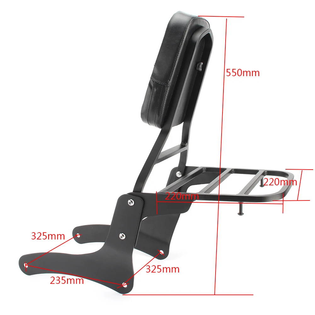 VN 900 Black Motorcycle Sissy Bar Backrest Luggage Rack w/ Passenge Pad For Kawasaki Vulcan VN900 Custom/Classic 2006-2016 2017
VN 900 Black Motorcycle Sissy Bar Backrest Luggage Rack w/ Passenge Pad For Kawasaki Vulcan VN900 Custom/Classic 2006-2016 2017