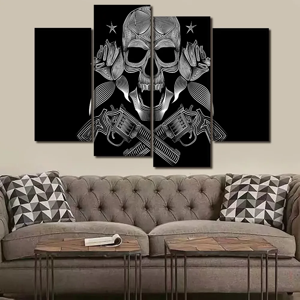 Canvas Painting Framework For Living Room Wall Art Home Decor 4 Piece Skull Gangsters Modular Picture HD Print Poster
Canvas Painting Framework For Living Room Wall Art Home Decor 4 Piece Skull Gangsters Modular Picture HD Print Poster
