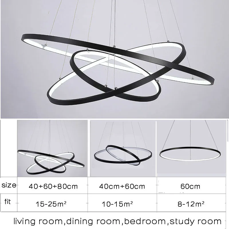 Modern pendant lights for living room dining room 4/3/2/1 Circle Rings acrylic aluminum body LED Lighting ceiling Lamp fixtures
Modern pendant lights for living room dining room 4/3/2/1 Circle Rings acrylic aluminum body LED Lighting ceiling Lamp fixtures