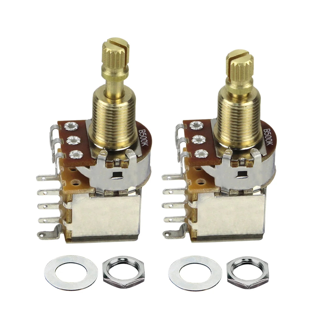 FLEOR 2PCS Push Push Guitar Potentiometer B500K Pots Long Split Shaft Guitar Accessories
FLEOR 2PCS Push Push Guitar Potentiometer B500K Pots Long Split Shaft Guitar Accessories