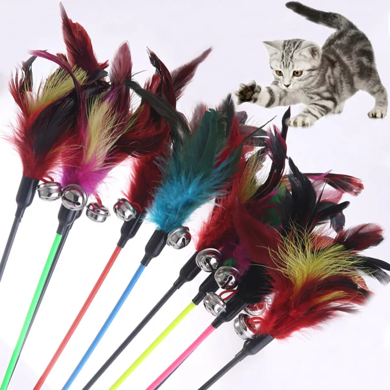 2PCS Hot Sale Cat Toys Random Color Make A Stick Feather Black Coloured Pole Like Birds With Small Bell Natural
2PCS Hot Sale Cat Toys Random Color Make A Stick Feather Black Coloured Pole Like Birds With Small Bell Natural