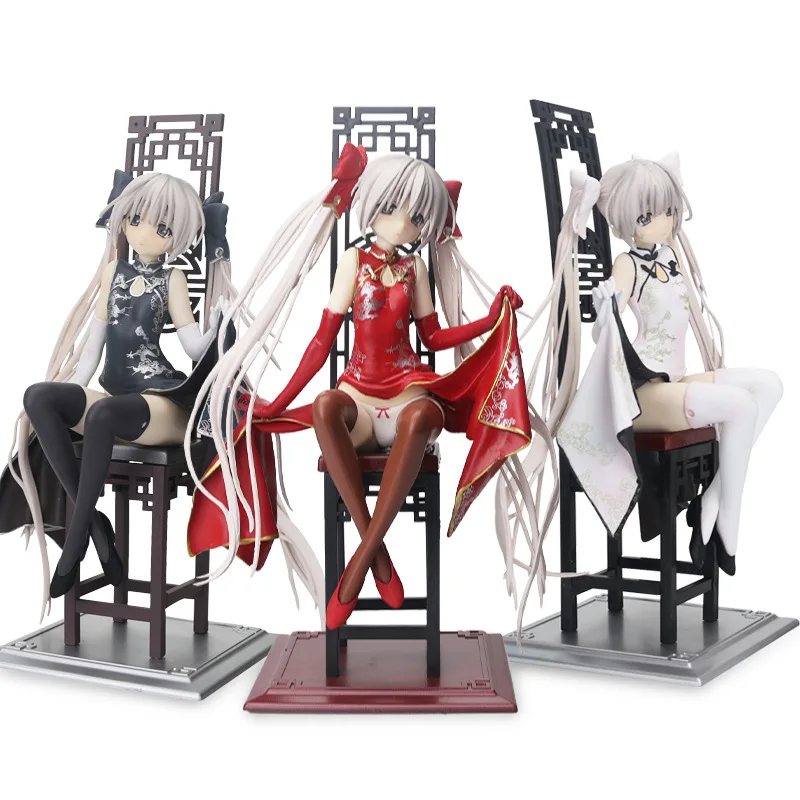 ALPHAMAX SKYTUBE 22 см Аниме игра черное шелковое платье Yosuga no Sora Kasugano сексуальная девушка