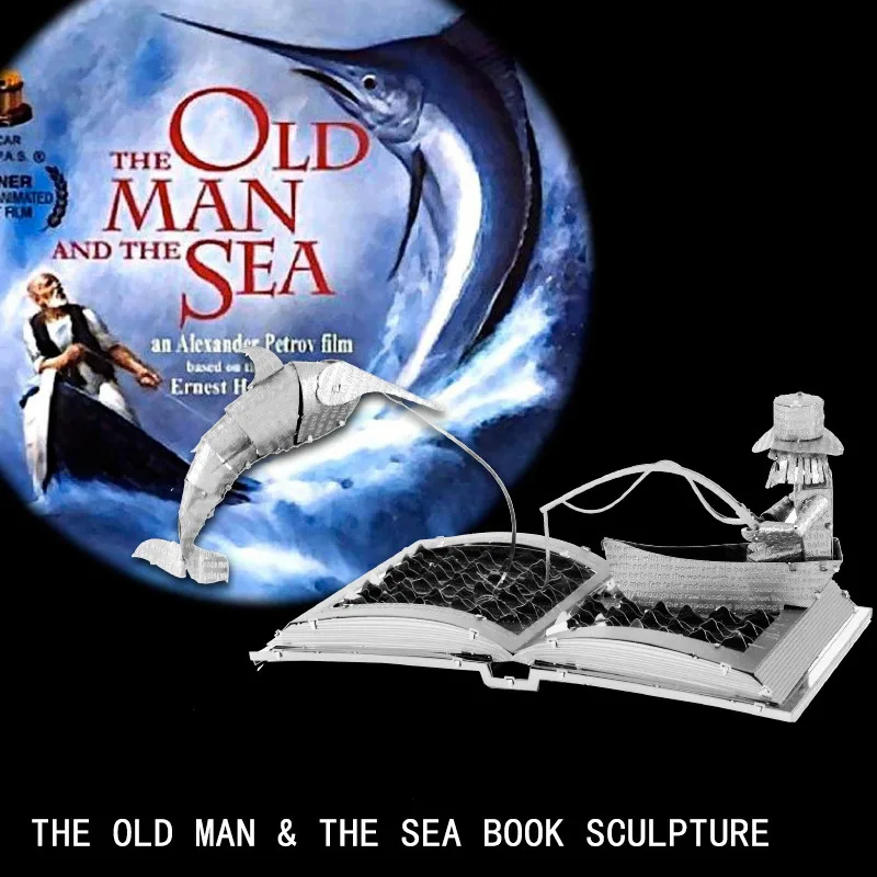 The Old Man The Sea Book Sculpture 3D Metal Puzzles Model Kits DIY Laser Jigsaw Cut Manual Homemade Adult Kid Christmas Gift Toy
The Old Man The Sea Book Sculpture 3D Metal Puzzles Model Kits DIY Laser Jigsaw Cut Manual Homemade Adult Kid Christmas Gift Toy