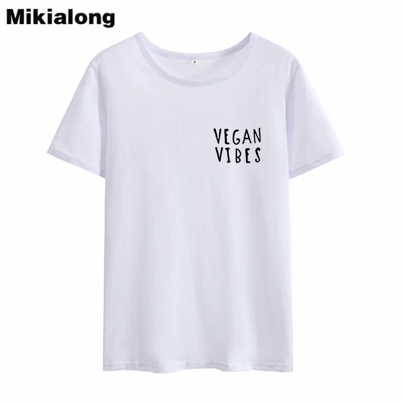 Mikialong Vegan Vibes Pocket Tshirt Women Summer T-shirt Women Cotton Black White Tee Shirt Femme Tumblr Printed T Shirt Women
Mikialong Vegan Vibes Pocket Tshirt Women Summer T-shirt Women Cotton Black White Tee Shirt Femme Tumblr Printed T Shirt Women